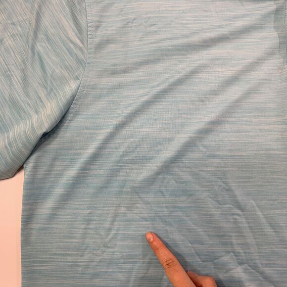 FJ FootJoy Polo Shirt Mens XL Extra Large Sky Blue Prescott Golf Club Droptail - Picture 4 of 13